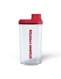 Shaker Blanco y Rojo - Vitamins Protein 2