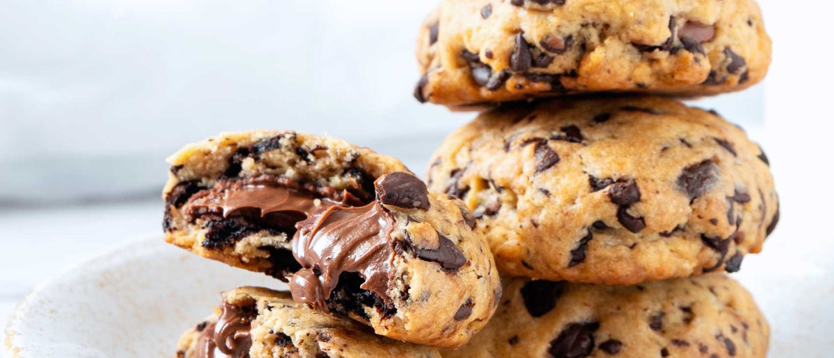 Choco cookies de avena rellenas de chocolate