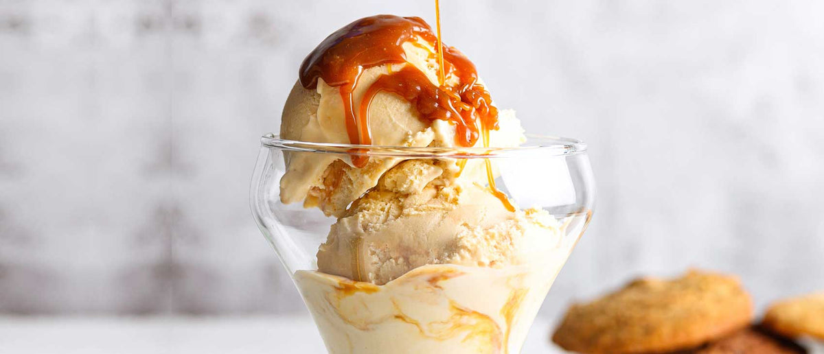 Helado saludable de galletas lotus, receta rica en proteínas