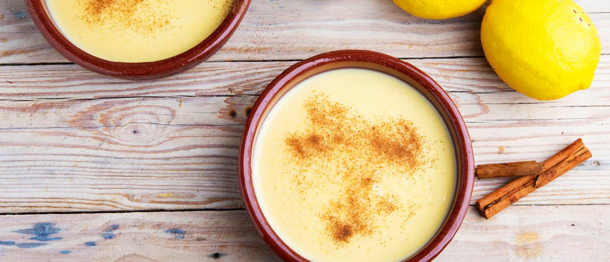 Natillas proteicas de vainilla, galleta y canela