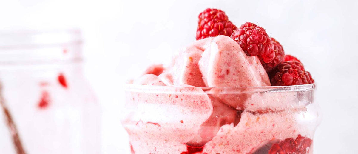 Nice cream plátano y frambuesa, el helado vegano más refrescante