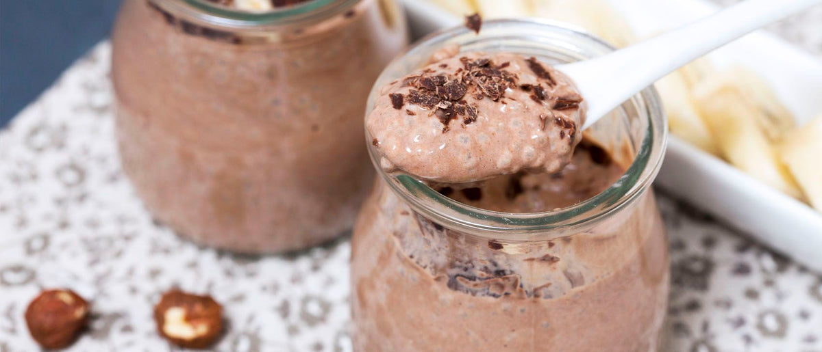 Pudding vegano de chocolate con semillas de chía