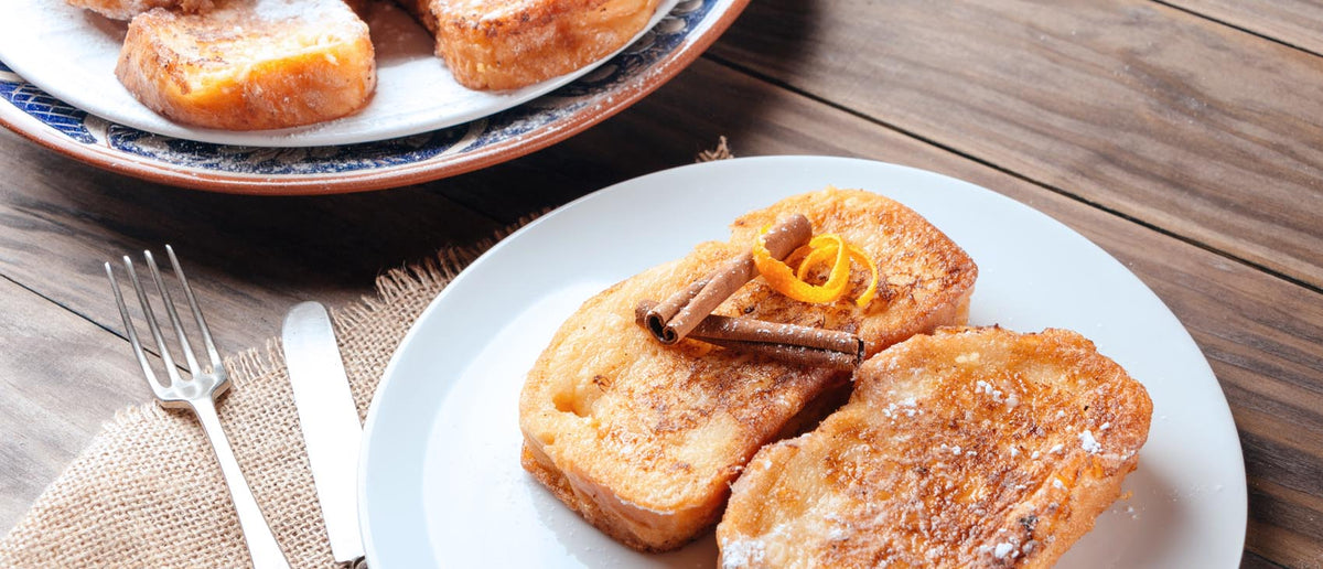 Torrijas bajas en calorías, jugosas y sabrosas