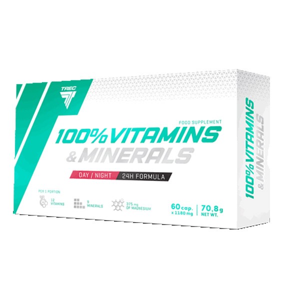 100% Vitamins & Minerals 60caps.
