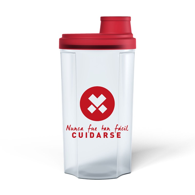 Shaker Blanco y Rojo - Vitamins Protein